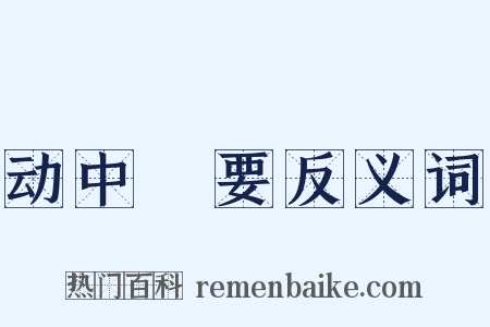 动中窾要反义词是什么意思的图片
